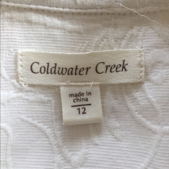 Cream sporty jacket w/ snaps Coldwater Creek sz12 - Picture 3 of 6